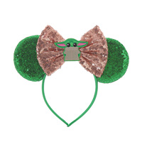 Bando kostum pesta dewasa anak, aksesori rambut lebah Halloween bando pita telinga Mouse