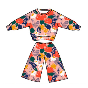 Conjunto de Ropa para Niñas Recién Nacidas, Camiseta Dulce de Manga Larga con Cuello y Pantalones Holgados de Dos Piezas, Ropa Infantil de Seda de Leche Suave - Product Image 4