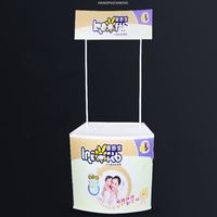 Table de comptoir pliable portable en PP/ABS, personnalisable et facile à installer, pour supermarché, usage domestique, shopping, cadeau - Promotion