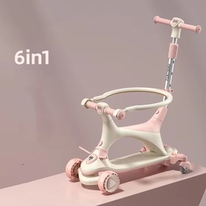 Trottinette pour enfants de <span class=keywords><strong>1</strong></span> à 3-6 à 12 ans, 6 en <span class=keywords><strong>1</strong></span>, bébé, garçons et filles. Les pédales peuvent être utilisées pour s'asseoir ou pour rouler - Product Image 1