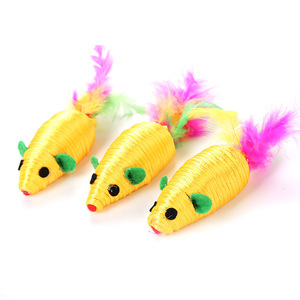 New Furry Rattle chuột nhỏ mèo con tương tác chơi các loại màu Mèo đồ chơi chuột mèo sản phẩm - Product Image 3