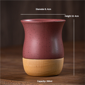 Taza clásica de cerámica gruesa de estilo retro Tazas de cerámica hechas a mano con textura nostálgica - Product Image 1