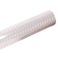 Hoja reflectante prismática de alta calidad Cinta de vinilo reflectante PET blanca Rollo reflectante imprimible