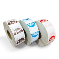 Étiquettes de haute qualité hydrosolubles pour la gestion des rotations alimentaires – Rouleau d'autocollants dissolvables de qualité restaurant pour la préparation et l'écriture