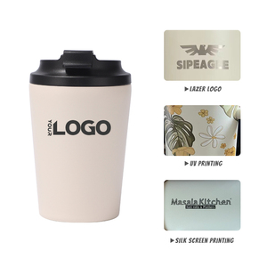 Tazza da caffè con Logo personalizzato in acciaio inossidabile con doppia parete isolata da 12 once tazza da caffè riutilizzabile ecologica per <span class=keywords><strong>sport</strong></span> all'aria aperta tazza da viaggio - Product Image 4