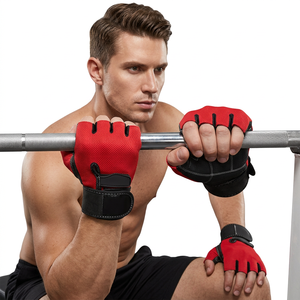 Guantes Deportivos para Atletas, Unisex, para Gimnasio, Fitness, Ciclismo, Deportes, Medios Dedos, Antideslizantes, Transpirables, de Poliéster Ligero - Product Image 1