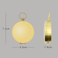 Boussole lumineuse portable en laiton avec logo personnalisé, style montre de poche, pour randonnée, camping, outil de navigation avec couvercle