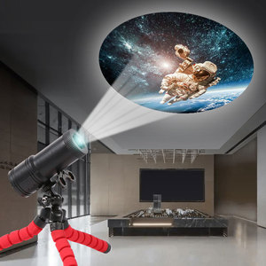 <span class=keywords><strong>Proiettore</strong></span> LED USB Luna, Stelle e Galassia con Luminosità Regolabile, Luce Notturna Rotante, Lampada Atmosfera Romantica per Soffitto e Stanza - Product Image 1