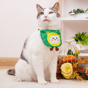 Hersteller großhandel individuelle baumwolle obst design katzenzubehör hund bandana kragen - Product Image 5