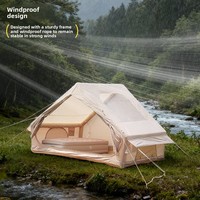 Tente gonflable à ouverture rapide pour le camping, porte simple, grand hublot, tissu Oxford, imperméable 3000 mm, protection solaire quatre saisons
