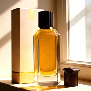 Delicado y lujoso frasco de perfume cuadrado alto de 100 ml, con atomizador y tapa, de diseño de alta calidad. - Product Image 4