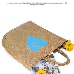 Sac de plage tendance en jonc de mer tressé, style japonais et coréen, sac à main pour femme pour la mode estivale - Product Image 3