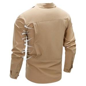 Camisas de Pesca de Manga Larga para <span class=keywords><strong>Hombre</strong></span>, Resistentes a las Manchas, Holgadas, para Trabajo al Aire Libre, para Pescadores, Suministro al por Mayor a Precio Económico - Product Image 3
