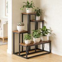 Support à plantes multi-niveaux moderne en fer, étagère à fleurs durable, grande étagère d'angle pour plantes, pour la maison, le balcon et le jardin