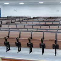 Vente directe d'usine de chaises pliantes modernes en alliage d'aluminium pour auditoriums, salles universitaires et salles de classe.