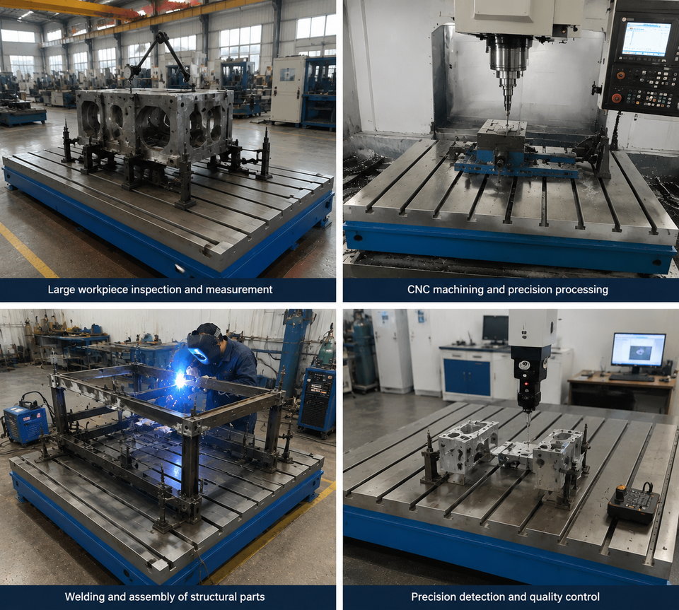 HT300 Cast Iron Surface Plate Metrology Table High Precision 0.1mm ...