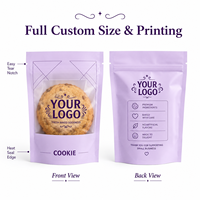 Sacs d'emballage pour biscuits imprimés sur mesure, qualité alimentaire, avec fenêtre transparente, thermoscellables, pour boulangerie, biscuits, en-cas