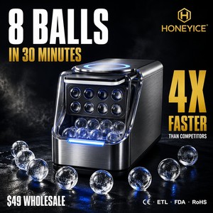 Home Ice Sphere Maker 8 <b>Crystal</b> <b>Balls</b> 30min 3cm Machine Auto Release 60db Quiet Kitchen Countertop Lcd Ce Sc-6219 - Product Image 1