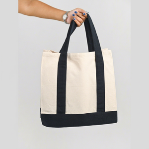 Canvas Tote <b>Bag</b> Reinforced Strap Shoulder Shopper Custom Logo Casual Carryall for Travel Grocery - Product Image 1