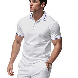 Camisas de Golf de Lujo para Hombre, 100% Poliéster, Antiarrugas, Bordadas, de Alta Calidad, Elásticas, Tallas Grandes, con Logotipo Personalizado - Product Image 3