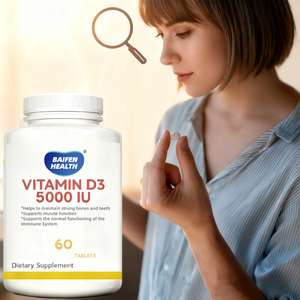 Suplemento de Vitamina D3 para Adultos OEM com Multivitaminas 5000UI por Comprimido, 60 Comprimidos para Suporte Imunológico - Product Image 4