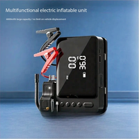 Démarreur de voiture 12V 7200mAh ABS, gonfleur de pneus rapide 150PSI, manomètre numérique, compresseur d'air portable, batterie externe