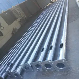 20ft 25ft 30ft 35ft 40ft 3m 4m 5m 6m 7m 8m 9m 10m 12m poste de lámpara de calle de doble brazo de acero galvanizado en caliente/poste de lámpara de calle