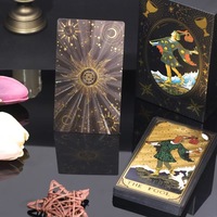 Jeu de tarot Universal Rider Gold Foil, imperméable, en PET, ensemble complet avec cartes imprimées en couleur, jeu de société
