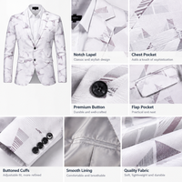 Blazer Homme Col Montant Personnalisé OEM, Veste de Costume Décontractée Coupe Slim, Manteau Professionnel Style Jeune Premium Vente en Gros