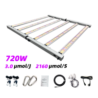 Lampu Tanam LED Spektrum Penuh 720W Samsung Lm301H Lm281B+ Hidroponik Komersial Dalam Ruangan