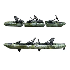Reel Young Yak 2 Person Seat Modular 3 Piece Salty Water Propeller Pedal Fishing kayak For Fishing Hunting