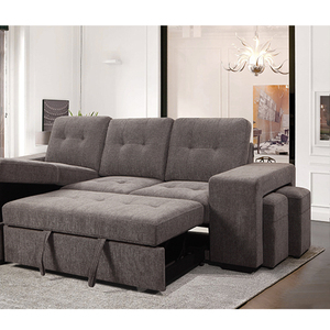Venta Directa de Fábrica, Sofá <span class=keywords><strong>Cama</strong></span> para Sala de Estar, Tapicería Moderna de Lujo, 2 Plazas con <span class=keywords><strong>Chaise</strong></span> <span class=keywords><strong>Longue</strong></span> y Otomana - Product Image 5