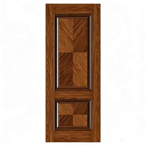 Porte intérieure moderne à ouverture latérale en bois composite massif, porte de chambre minimaliste à grain de bois, étanche et insonorisée - Product Image 1