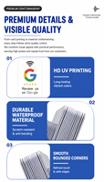 Carte de commentaires Google personnalisée en PVC - Carte de commentaires positifs pour restaurant activée par téléphone mobile avec puce NFC215 intégrée