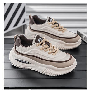 Chaussures de course pour hommes printemps 2025, baskets épaisses à coussin d'air respirant, toutes occasions, chaussures tendance 'Daddy Shoes' en maille à lacets - Product Image 5