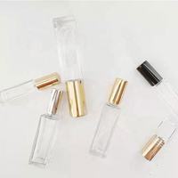 Pequeños Frascos de Perfume Cuadrados Recargables de Vidrio Mate con Cuello de Plástico y Tapa de Rosca, Capacidades de 5ml-100ml, Color y Logotipo Personalizables