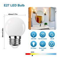 Ampoule LED G45 en plastique à prix d'usine, ampoule mini globe E27 avec couvercle en PC opale laiteux pour miroir de maquillage