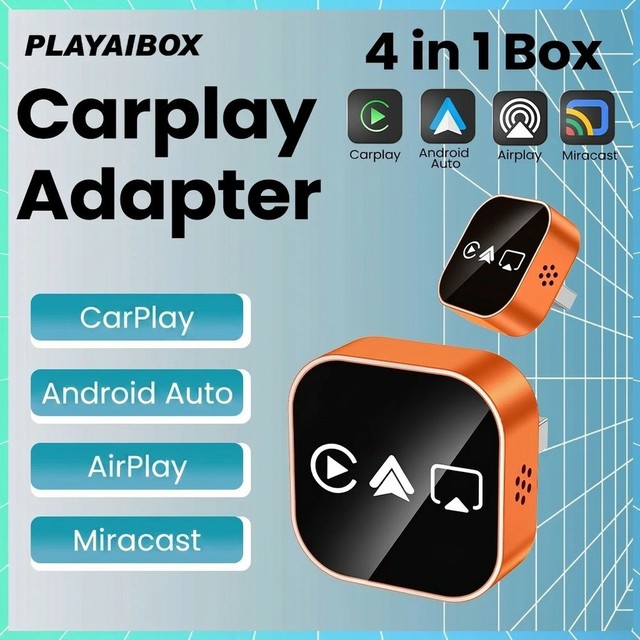 Zero Latency 4-in-1 Wireless CarPlay & Android Auto Adapter 5.8GHz WiFi Seamless AirPlay Miracast Screen Mirroring Video Dongle