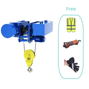 Factory Use Thermal Protection Mini Small Electric Wire Rope Hoist With Trolley