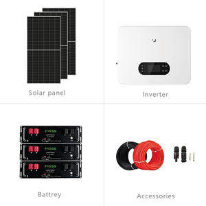 Système d'énergie solaire hybride 3kw à <span class=keywords><strong>12kw</strong></span> pour la maison Système de panneaux solaires 10kw 5kw avec batterie au lithium et contrôleur MPPT - Product Image 4