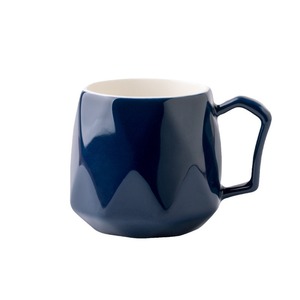 Mug en céramique diamantée bleu, design minimaliste, pour impression et publicité - Product Image 1