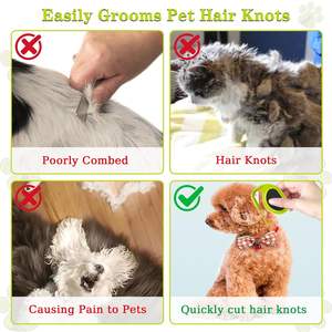 Fournitures de toilettage pour animaux de compagnie dents en acier inoxydable nettoie le <span class=keywords><strong>coupe</strong></span>-nœud de poils de <span class=keywords><strong>chat</strong></span> - Product Image 4