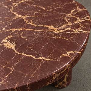 Modern Luxury Red Levanto Marble Nesting Coffee <b>Table</b> Set 2 Pcs Irregular Free Form Natural Stone <b>Living</b> <b>Room</b> <b>Center</b> <b>Table</b> - Product Image 3