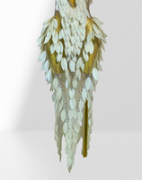 Robe longue sexy transparente à plumes et strass, épaules dénudées, idéale pour les fêtes d'anniversaire, les mariages, robes de soirée pour femmes