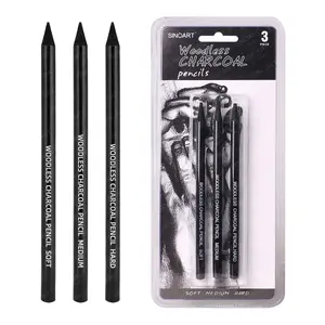 sinoart 6pcs charcoal sticks set profession