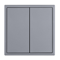 Interruptor de Pared Inteligente KNX de 2 Botones y 4 Vías, Panel Metálico Completo Tipo 86 para Automatización de Cortinas y Luces en Villas y Apartamentos