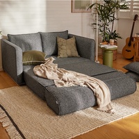 Gemütliches Komprimiertes Verwandlungssofa Klappsofa Schlafsofa mit Breiten Armlehnen für Villa und Schule, Ausziehbares Bett für Wohnzimmer-Sofas