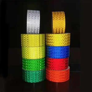 Yongsheng High Visibility Reflective PVC Road Traffic Waterproof Safety Yellow and Black Car Reflective Strips Warning Tape