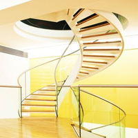 Escalier en spirale doré, escalier en marbre et fibre de verre, coût, escalier en bois de chêne sculpté de qualité supérieure, préfabriqué, escalier circulaire en verre trempé