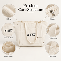 Fabricant de sacs fourre-tout en toile personnalisés, sacs de courses en coton avec poche avant pour cadeaux d'entreprise, vente au détail, vente en gros, fabrication OEM